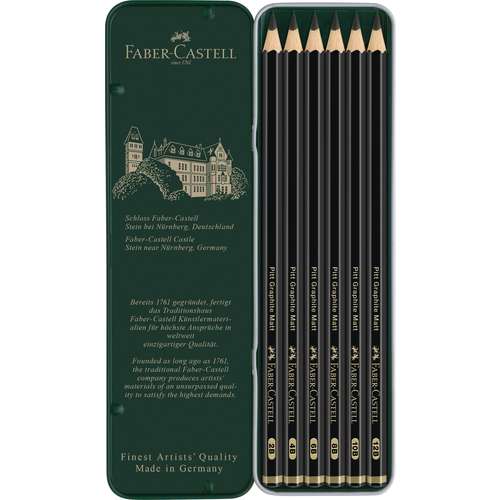 Faber-Castell PITT Graphite 26-Piece Large selling Tin Professional Quality Set in a Metal Case